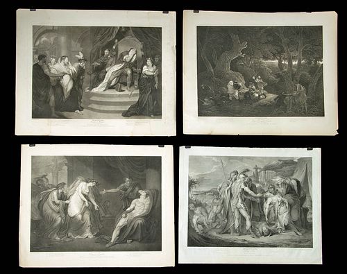 Four 18th C. Boydell Shakespeare Engravings
