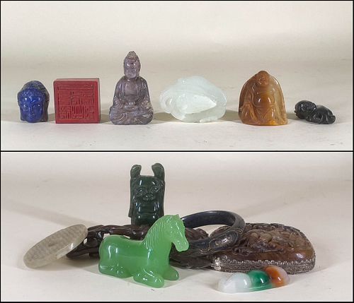 Assorted Group of Chinese Hardstone Articles