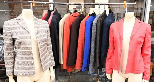 14 Akris Designer Jackets and Blazers, to include woven, linen, wool, and cashmere, condition consistent with normal wear, size 8.