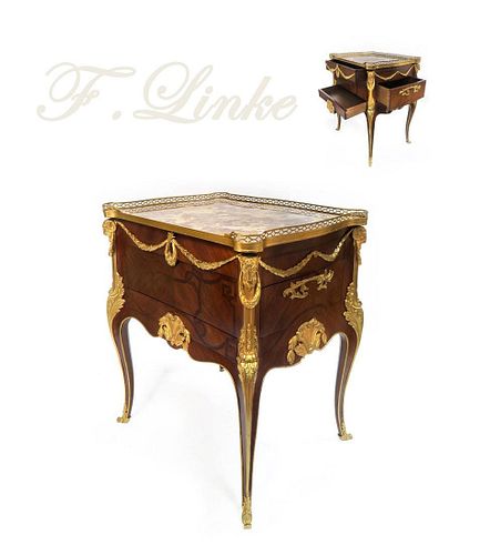 Exceptional F. Linke Mahogany/Ormolu Side Table/Cabinet