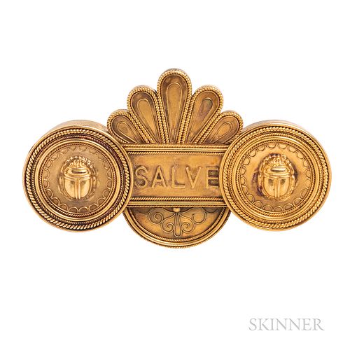 Archeological Revival Gold Brooch