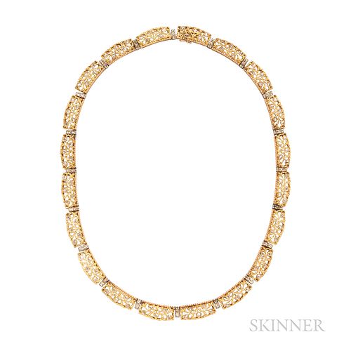 18kt Gold and Diamond Necklace, Buccellati