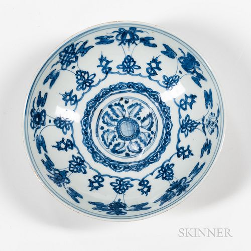 Blue and White Low Bowl