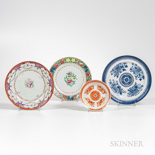 Four Export Porcelain Dishes