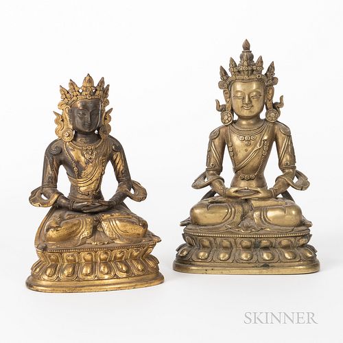Two Bronze Figures of Avalokitesvara