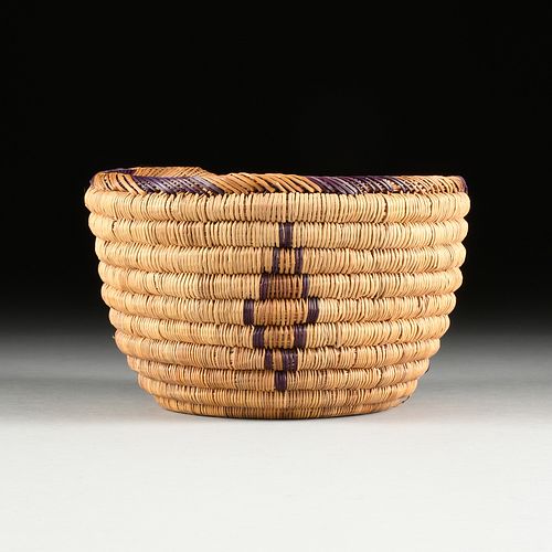 A PANAMINT / SHOSHONE INDIGENOUS DEATH VALLEY COILED BASKET, CALIFORNIA, 20TH CENTURY,