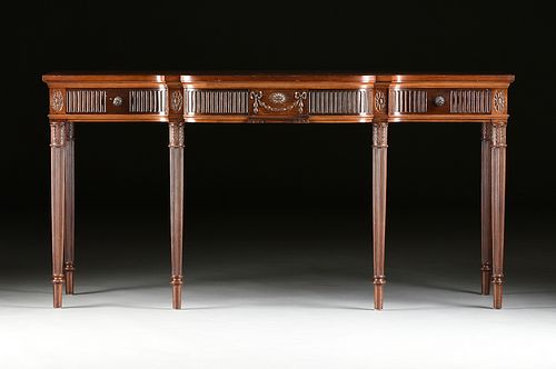 A FEDERAL STYLE CARVED MAHOGANY SIDEBOARD, 20TH CENTURY,