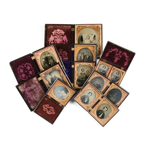 A GROUP OF TWELVE AMERICAN DAGUERREOTYPES, AMBROTYPES, AND TINTYPES OF CHILDREN, MID 19TH CENTURY,