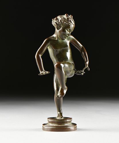 BONNIE MACLEARY (American/Texas 1886-1971) A BRONZE SCULPTURE, "Ouch," 1923, 