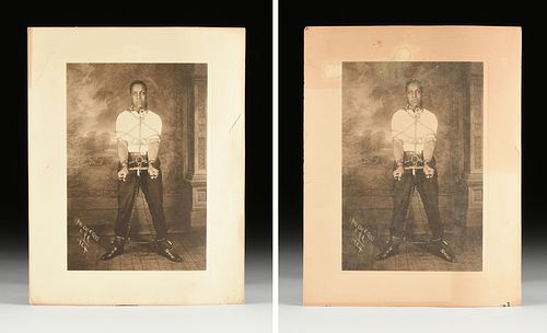 JAMES VAN DER ZEE (American 1886-1983) TWO PHOTOGRAPHS, "Escape Artist," NEW YORK, 1924,