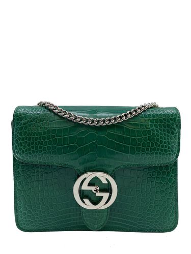 Gucci Crocodile Interlocking GG Bag