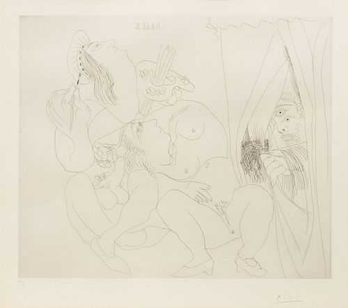 Pablo Picasso - Raphael et la Fornarnia. V: Avec Voyeur