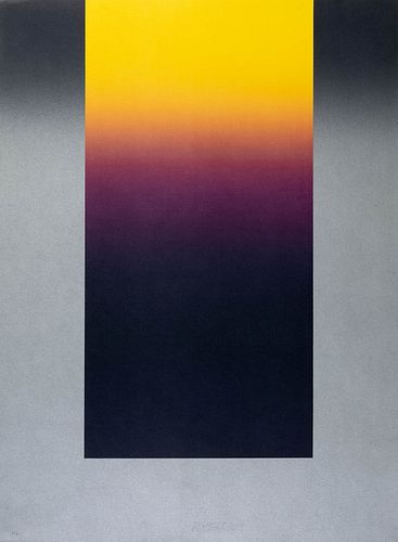 LARRY BELL (USA, 1939).
"Untitled, from in Barcelona Suite/Portfolio California" 1989
Lithograph, copy H.C.
Signed, dated and justified by him.