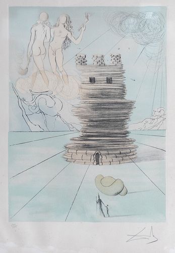 SALVADOR DALÍ I DOMÈNECH (Figueras, Girona, 1904 - 1989).
"Twelve tribes of Israel", 1973.
Etching on Arches paper, copy 192/195.
Signed and numbered 
