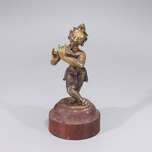 Gilt Copper Alloy Standing Figure of Shiva