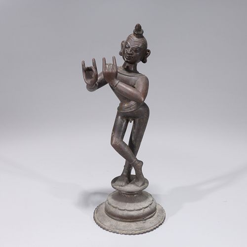 Antique Indian Bronze Standing Figure of Shiva