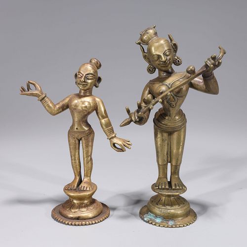 Two Antique Indian Statues