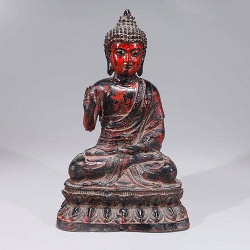 Antique Chinese Iron Buddha