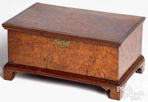 Pennsylvania burl veneer dresser box, 19th c.