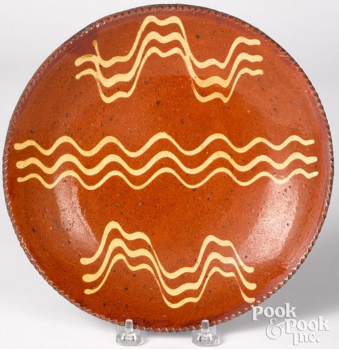 Pennsylvania redware plate, 19th c.