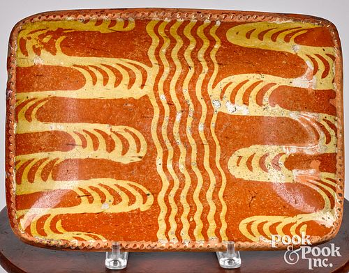 Pennsylvania redware loaf dish, 19th c.