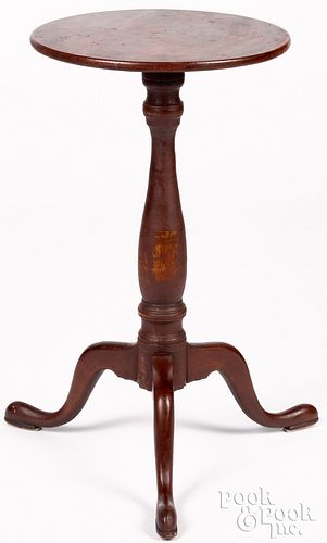 New England painted maple candlestand, 19th c.
