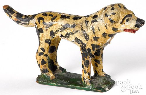 Wilhelm Schimmel carved and painted standing dog