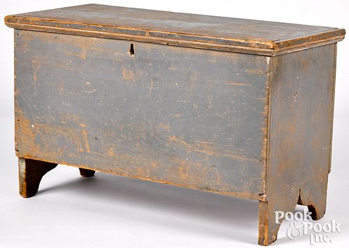New England painted pine diminutive blanket chest