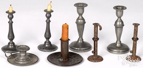 Group of miniature candlesticks, 19th and 20th c.