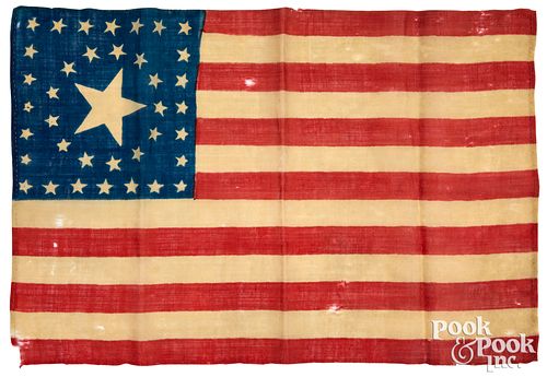Thirty-eight star American parade flag, ca. 1876