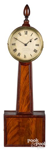 Massachusetts Federal mahogany banjo clock