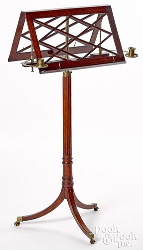Federal mahogany music stand, ca. 1805
