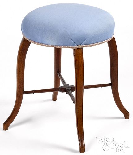 Regency mahogany foot stool, 19th c.