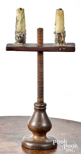 New England cherry tabletop adjustable candlestand