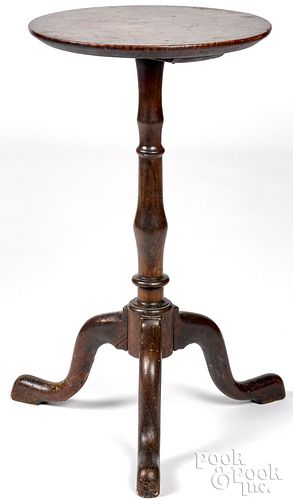 Queen Anne maple candlestand, late 18th c.