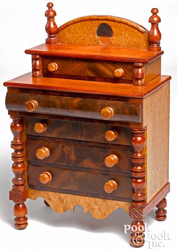 Miniature Pennsylvania Sheraton chest of drawers