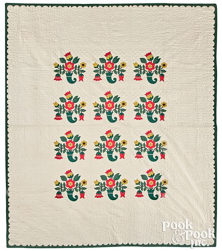 Pennsylvania appliqué quilt, late 19th c.