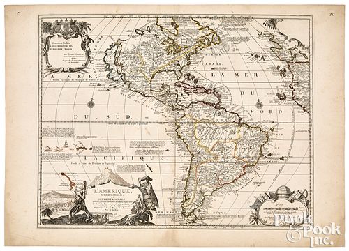 Nicholas de Fer map of the Americas, ca. 1726
