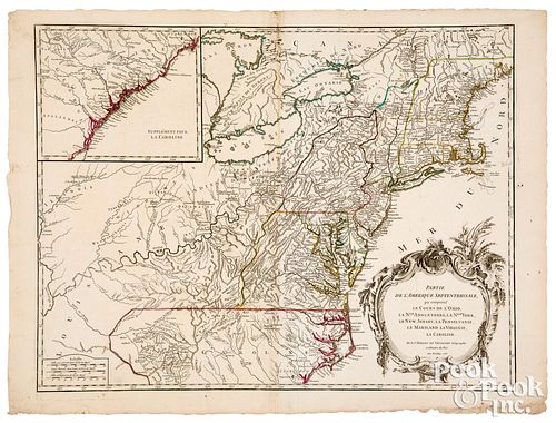 Robert de Vaugondy Mid-Atlantic America map