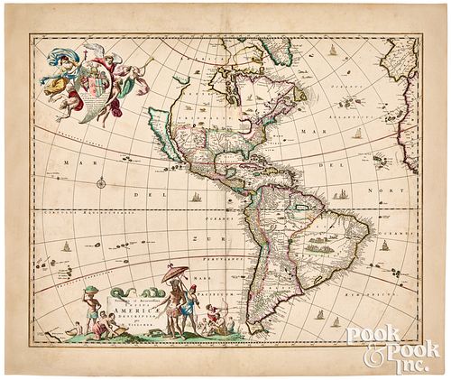 Nicholas Visscher map of the Americas, ca. 1670