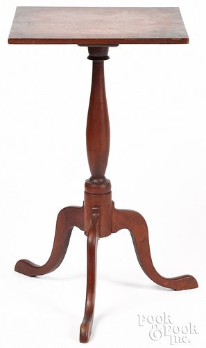 New England stained maple candlestand