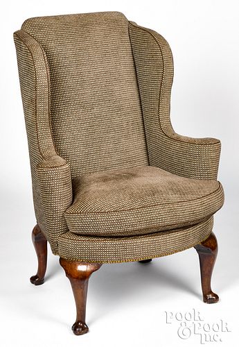 George II mahogany wing chair, ca. 1755