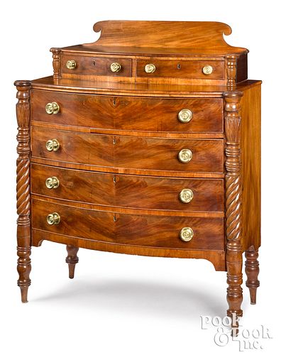 Massachusetts Sheraton mahogany dresser, ca. 1815