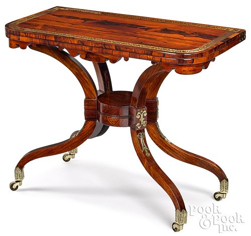 Regency rosewood games table, ca. 1820