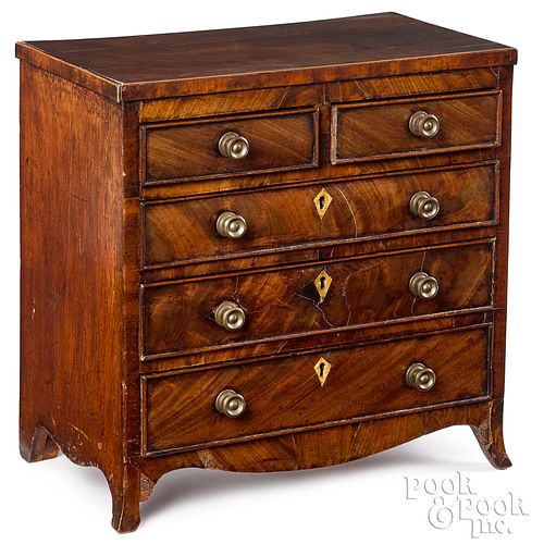 Miniature George III mahogany chest of drawers