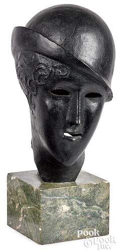 Elie Nadelman bronze Man's Head