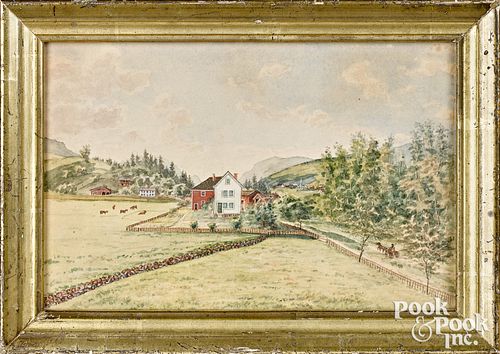 Watercolor landscape Residence