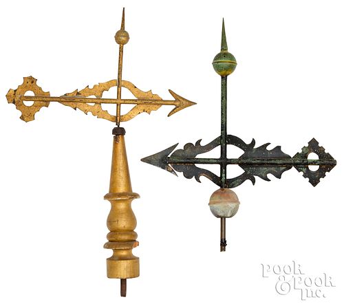 Two small bannerette weathervanes, ca. 1900