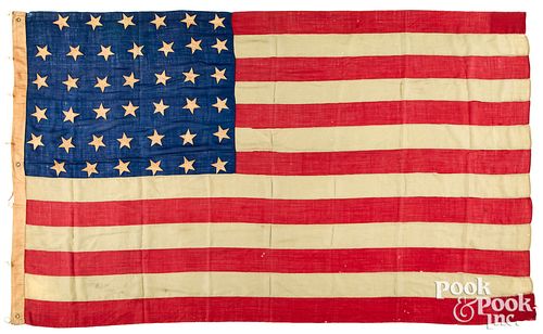 Scarce large forty star American flag, ca. 1889