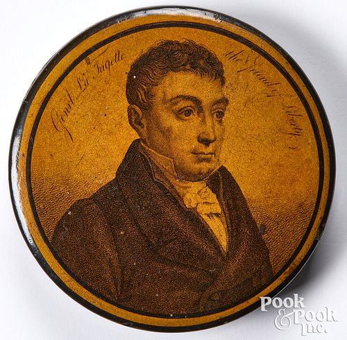 Lafayette portrait snuff box, 19th c.